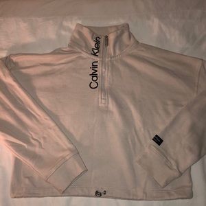 Calvin Klein Performance cropped zip-up sweater